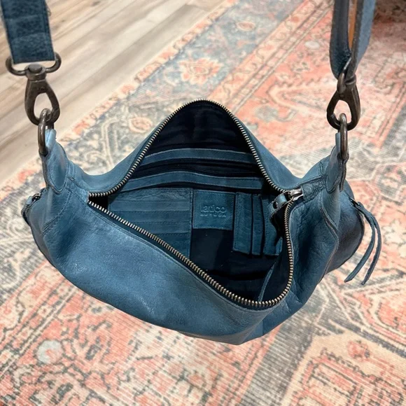 Latico Denim Blue Leather Callie Sling/Crossbody Bag - Picture 11 of 13